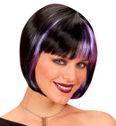 Zoey Wig Black With Purple Streaks - In Box