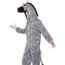 Zebra Costume Adult Black and White Jumpsuit 3
