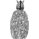 Zebra Party Festival Poncho Adult White Black Drawstring Bag 3