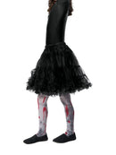 Zombie Dirt Tights Child Grey Blood Splatter Age 6-12 1