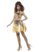 Zombie Golden Beauty Fairytale Costume Womens Yellow 4
