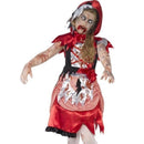 Zombie Miss Hood Costume Kids Red 1