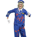 Zombie Pilot Captain Costume Adult Blue White 1