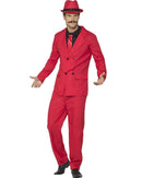 Zoot Suit Mens Red Gangster Costume 1