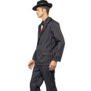 Zoot Suit Costume Adult Black White Pinstripe Gangster 3