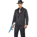 Zoot Suit Costume Adult Black White Pinstripe Gangster 1