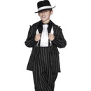 Zoot Suit Costume Kids Black White Jacket Trousers Braces Set 1