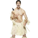 Zulu Warrior Costume Adult Cream Straw Skirt 1