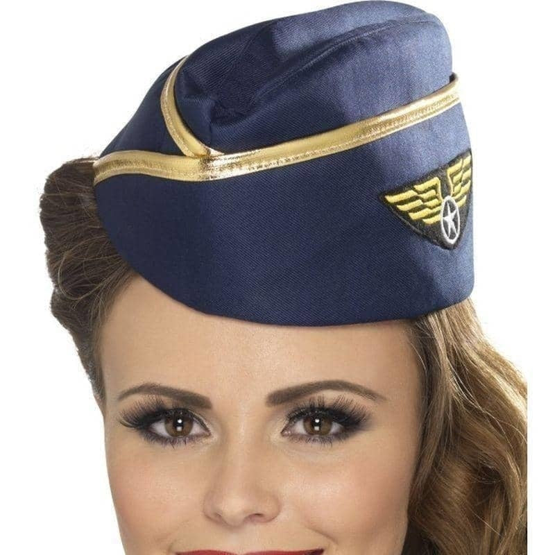 Air Hostess Hat Adult Blue_1 sm-23261