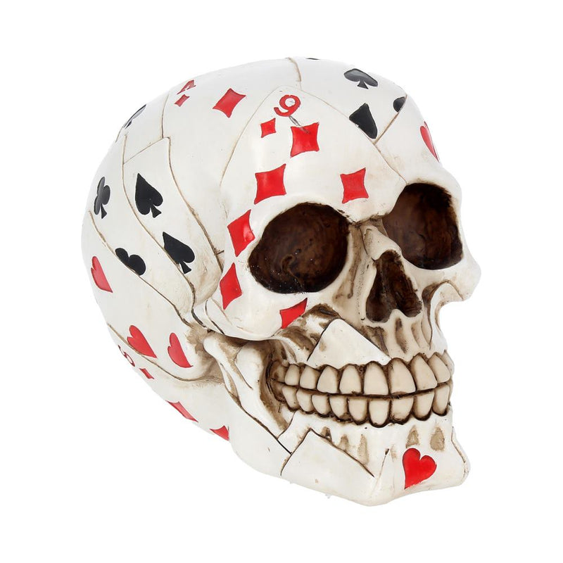 Dead Mans Hand Playing Card Skull Ornament 15cm