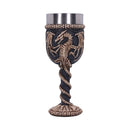 Realistic Fossilised Dragon Remains Skeleton Goblet Wine Glass 19cm 3