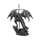 Gothic Black Dragon Sword Letter Opener Figurine 22.5cm 4
