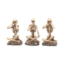 See No Hear Speak Three Wise Skeletons Figurines Set 3 8.5cm