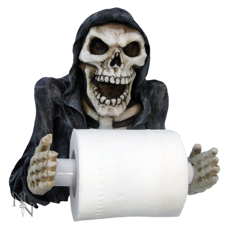 Skeleton Grim Reapers Revenge Toilet Roll Paper Holder 26cm