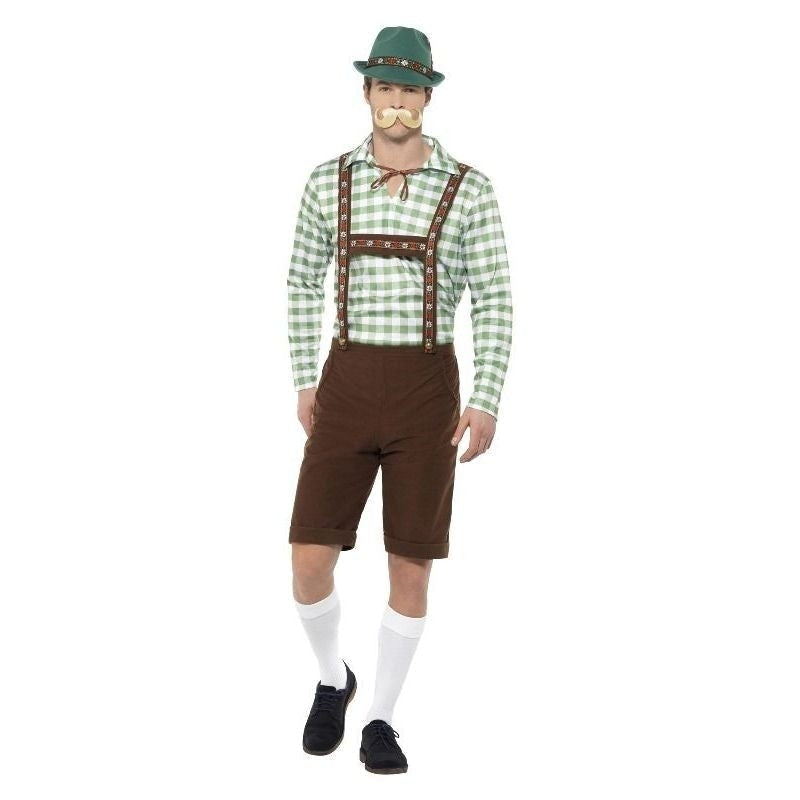 Alpine Bavarian Costume Adult Green Brown_2 sm-49657l