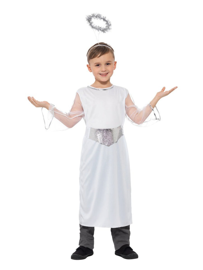 Angel Costume Kids White Dress with Halo