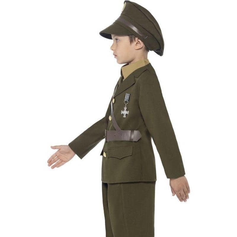 Army Officer Costume Kids Green 3 MAD Fancy Dress