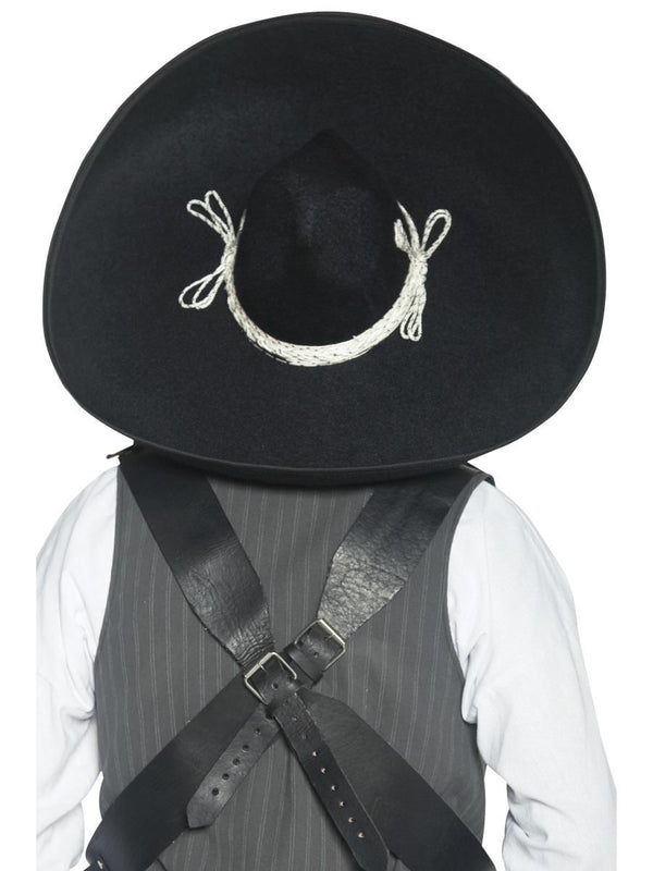 Mexican Bandit Sombrero Authentic Adult Black