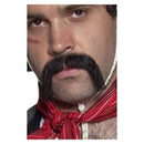 Authentic Western Mexican Handlebar Moustache Adult Black_2 