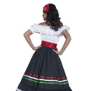 Authentic Western Sexy Senorita Costume Adult White Black_2 sm-34449L