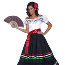 Authentic Western Sexy Senorita Costume Adult White Black_1 sm-34449M