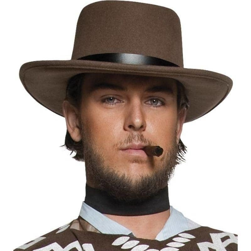 Authentic Western Wandering Gunman Hat Adult Brown_1 sm-36336