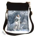 Small Gothic Winter Guardians Fantasy Wolf Shoulder Bag by Anne Stokes 23cm