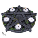 Wiccan Pentagram Tea Light Holder Gothic Witch Candle 25.5cm