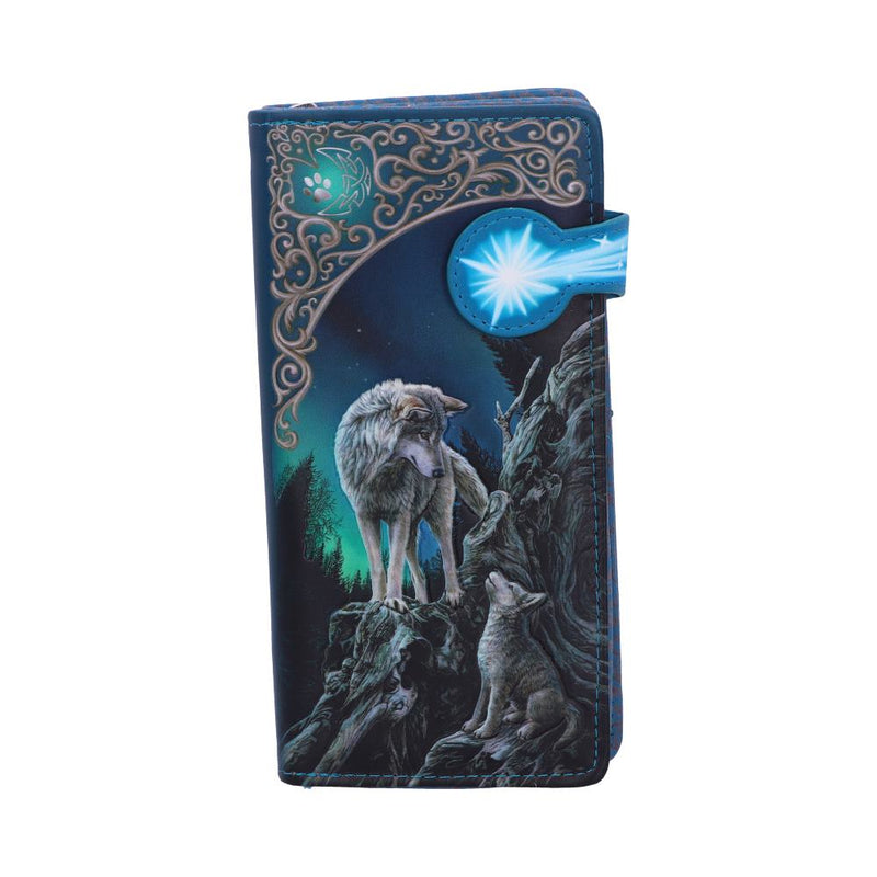 Nemesis Now Lisa Parker Guidance Wolf Pup Embossed Purse Turquoise 185cm