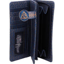 A Brush with Magick Cat Purse Navy Embossed 18.5cm 5
