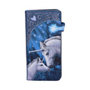 Lisa Parker Sacred Love Unicorn Purse Blue Embossed 18.5cm