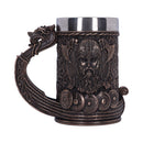 Bronze Drakkar Dragon Boat Viking Tankard 15cm 3