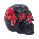 Geode Skull Black Red Gothic Glitter Figurine 17cm