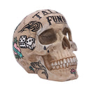 Natural Bone Coloured Traditional Tribal Tattoo Fund Skull
