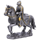 Set of Six small Medieval War Horse and Armoured Rider Figurines