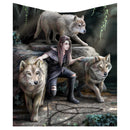 Anne Stokes Power of Three Wolf Guardian Throw Blanket 160cm