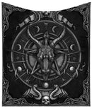 Baphomet Triple Horn Sabbatic Goat Throw Blanket 160cm