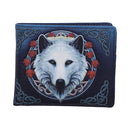 Guardian of the Fall White Autumn Wolf Wallet