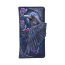 Ravens Flight Black Wing Floral Embossed Purse Wallet 18.5cm