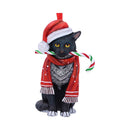 Candy Cane Cat Hanging Ornament 9cm LP