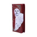 Magical Flight Embossed Purse 18.5cm Red with White Owl Design 2