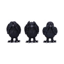 Three Wise Ravens Figurines 8.7cm