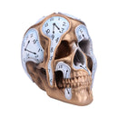 Time Goes By Clock Skull 17.5cm