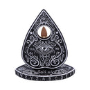 Black and White Spirit Board Planchette Backflow Incense Burner 15cm