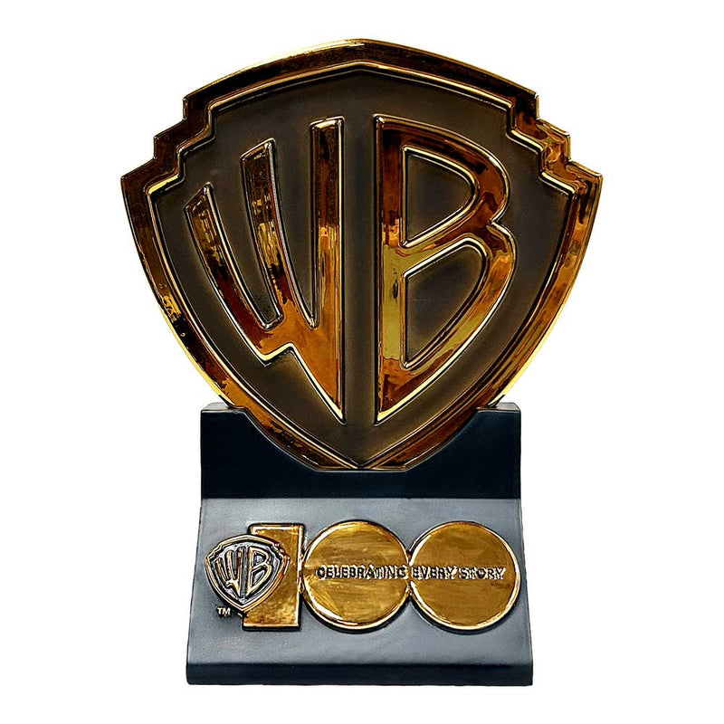 Warner Brothers 100 Gold Commemorative Shield 20cm Bros 100th Anniversary Limited Edition Plaque