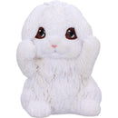 Three Wise White Bunny Figurines Bunnies 9cm 5