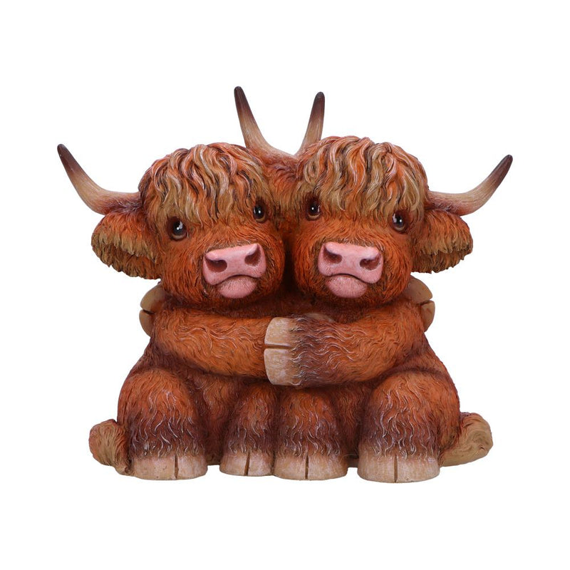 Highland Cow Hug Figurine 14.5cm