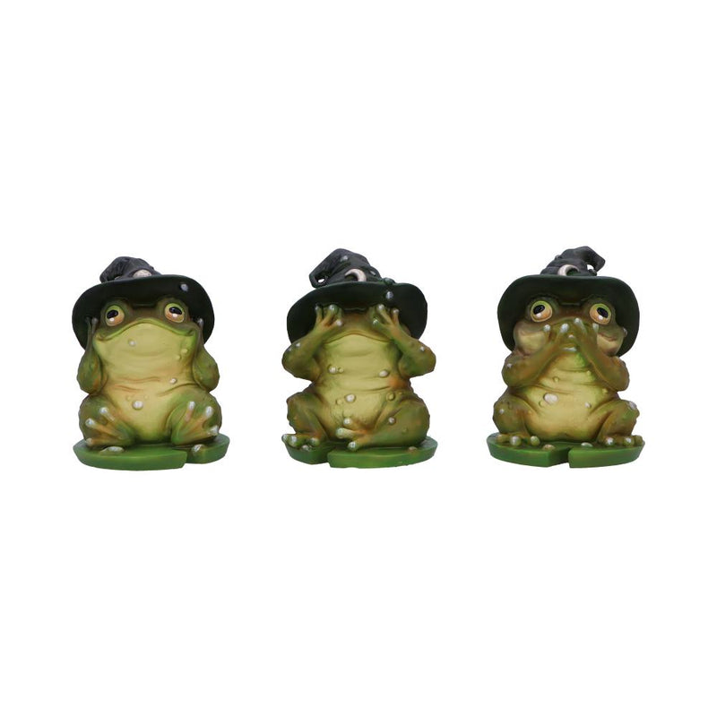 Three Wise Wizard Toad Figurines Toads 10.3cm