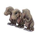 Three Wise See No Hear Speak Tyrannosaurus Rex Dinosaur Figurines 9.3cm 2