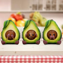 Three Wise Avocados 8.5cm Resin Statues 8